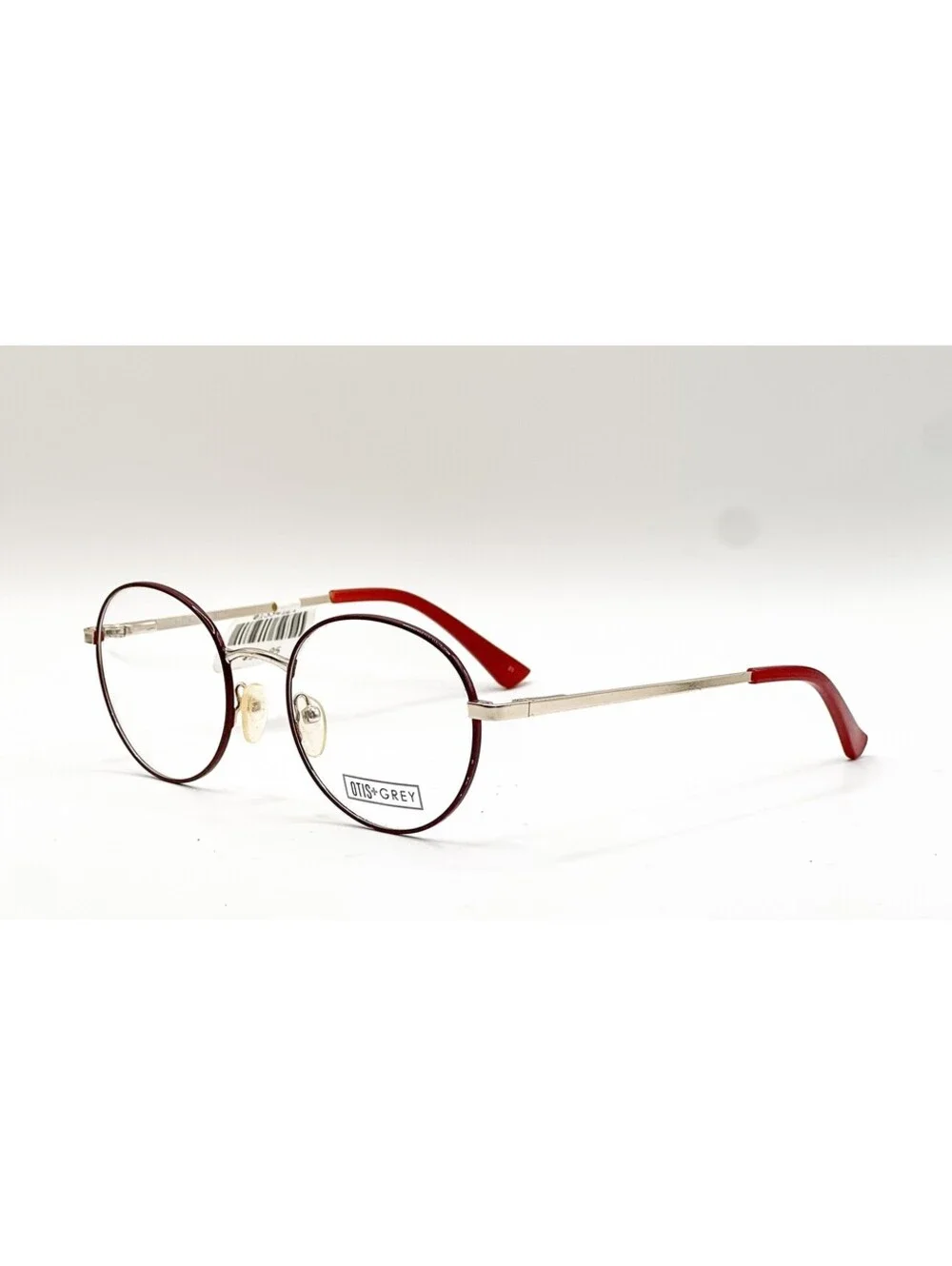 Otis Grey OG 7016 RD Black Gold Red Round Authentic Eyeglass Frames 51-20